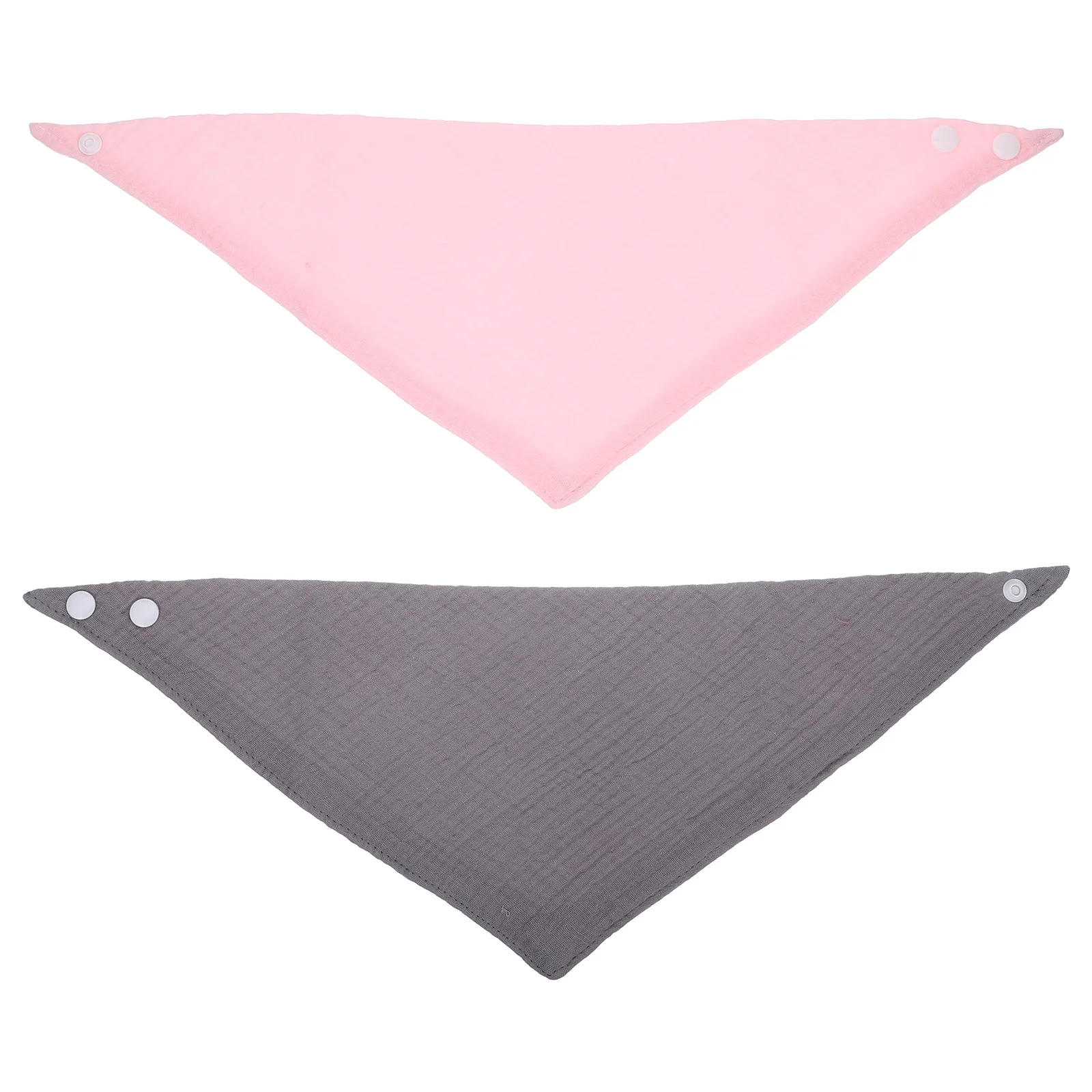 

2Pcs Baby Bibs Cotton Adjustable Bandana Drool Bibs Soft Comfortable for Infants Toddlers Feeding Bandana Bib Drool Bib