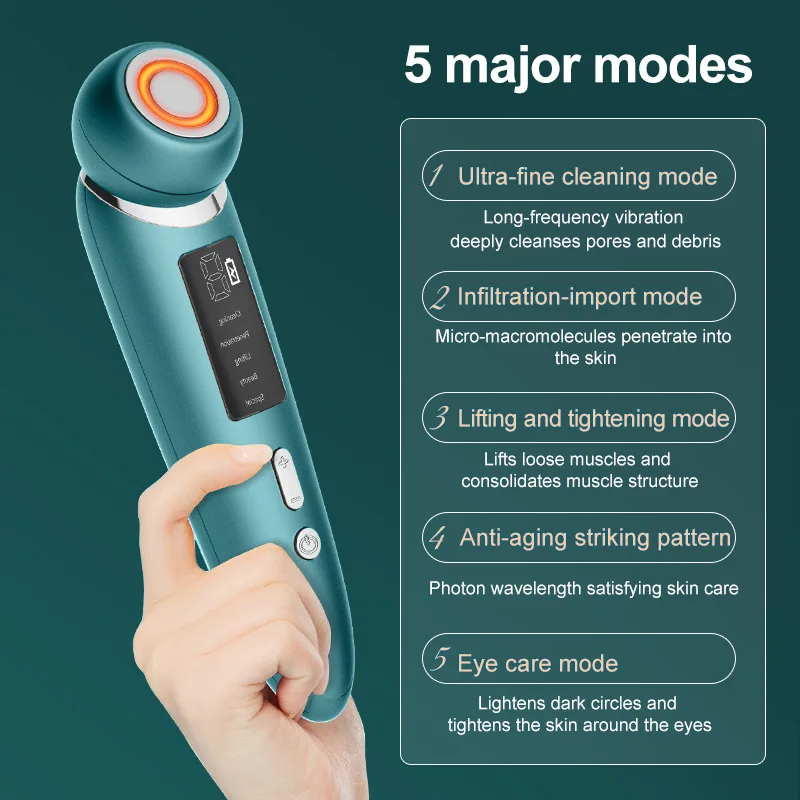 Nieuw Led Licht Gezichtsschoonheidsapparaat Hot Comprimeren Huidverzorgingsmachine Face Lifting Massager