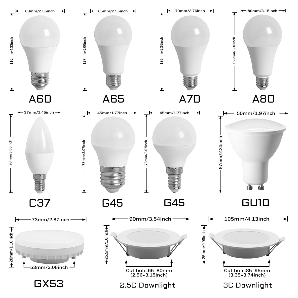 E14 E27 GU10 GX53 Dimmable LED Bulb 3 Way LED Light Bulbs 100%-50%-15% Three Way Spot Soft White Lighting Bulb Indoor 3way Lamps
