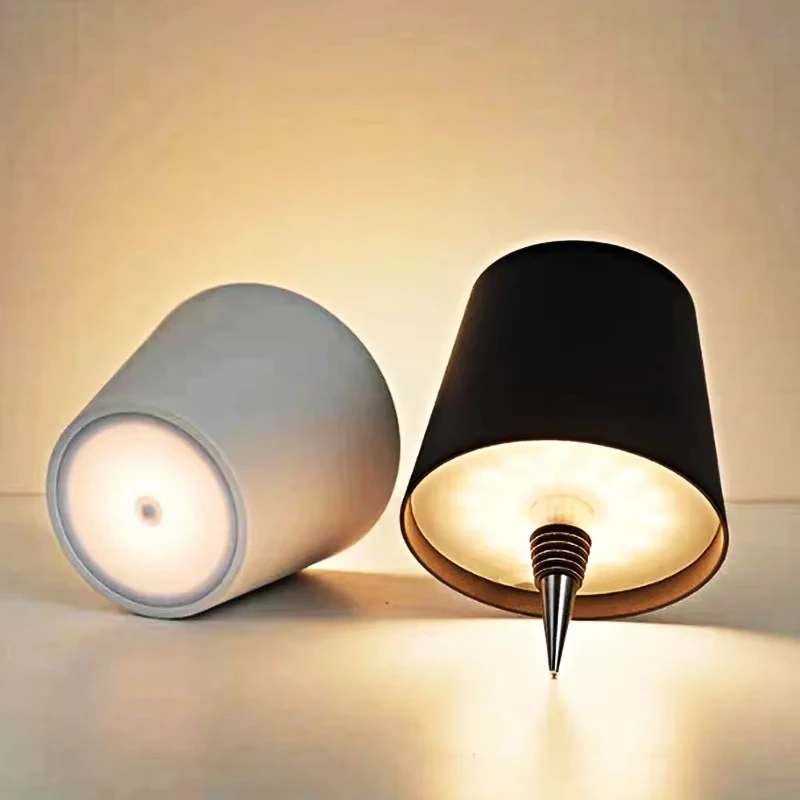 

Wireless Bottle Table Lamp Touch Control of 3 Colors and Stepless Dimming Night Lamp Suitable for Bar Wine Bottles Desk Lights