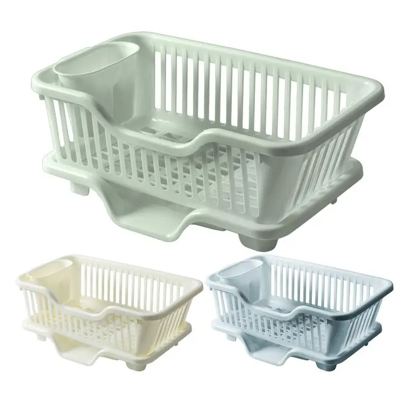 Dish Drying Rack Drain Bowl Double Layer Rack For Kitchen Countertop Utensil Holder Dish Drainer Storage for Plate Cup Chopstick