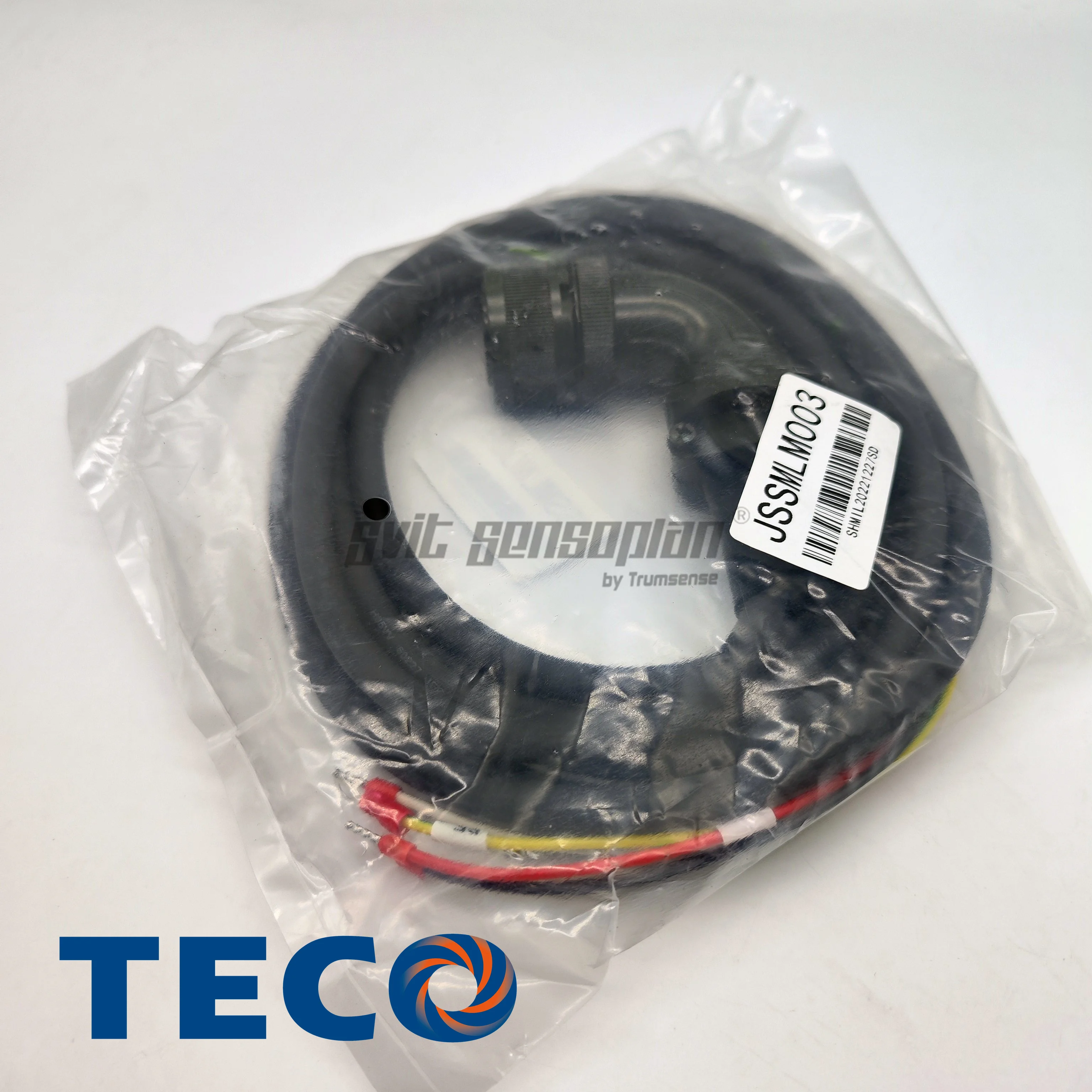 100% Genuine TECO 3 Meter Length Power Cable JSSMLM003 Work With Servo Motor JSMA-PUC08ABA and Servo Drive JSDEP-20A