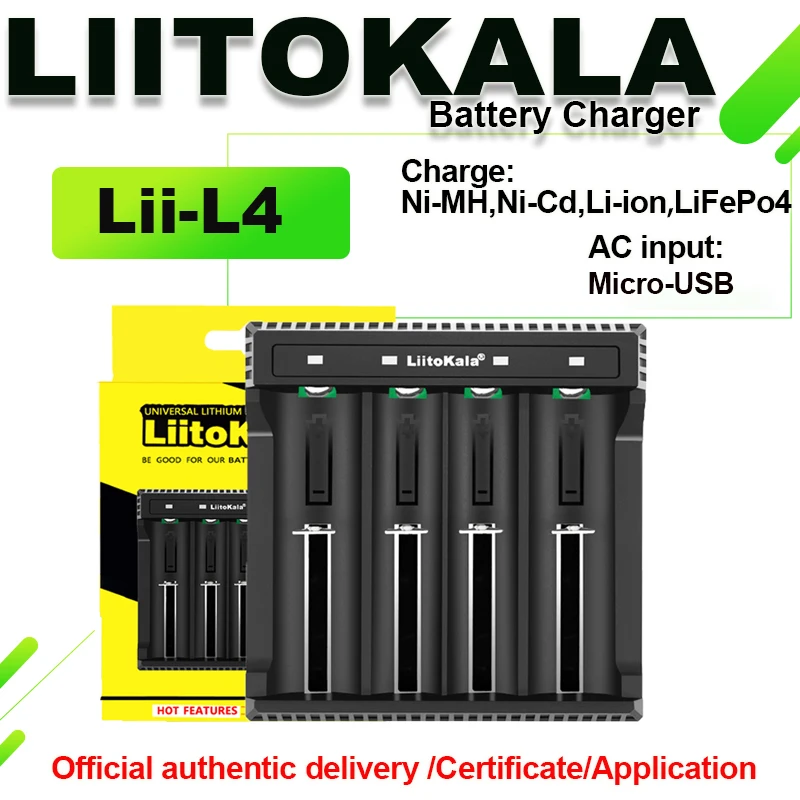 Liitokala lii-PD2  lii-CH4 lii-C2 lii-D4XL 3.7V/1.2V AA/AAA 18650/26650/16340/14500/10440/18500 Battery Charger