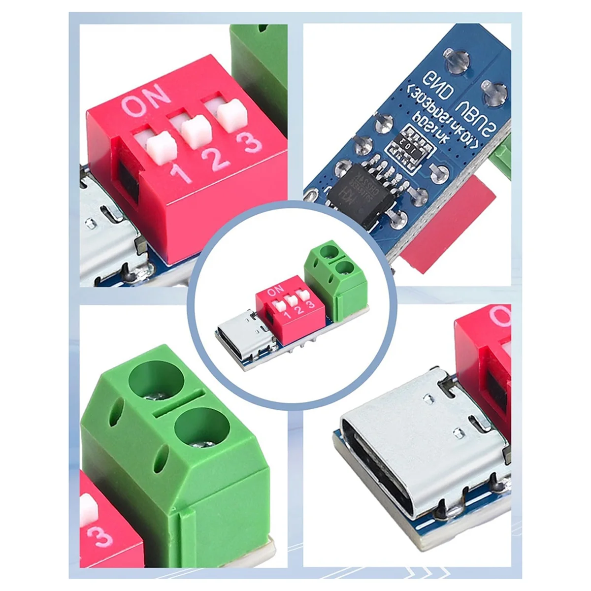 A002 USB-C PD Trigger Board Module PD/QC Decoy Fast Charging USB Type-C to 12V High Speed Charger Power Output Boost 4pcs
