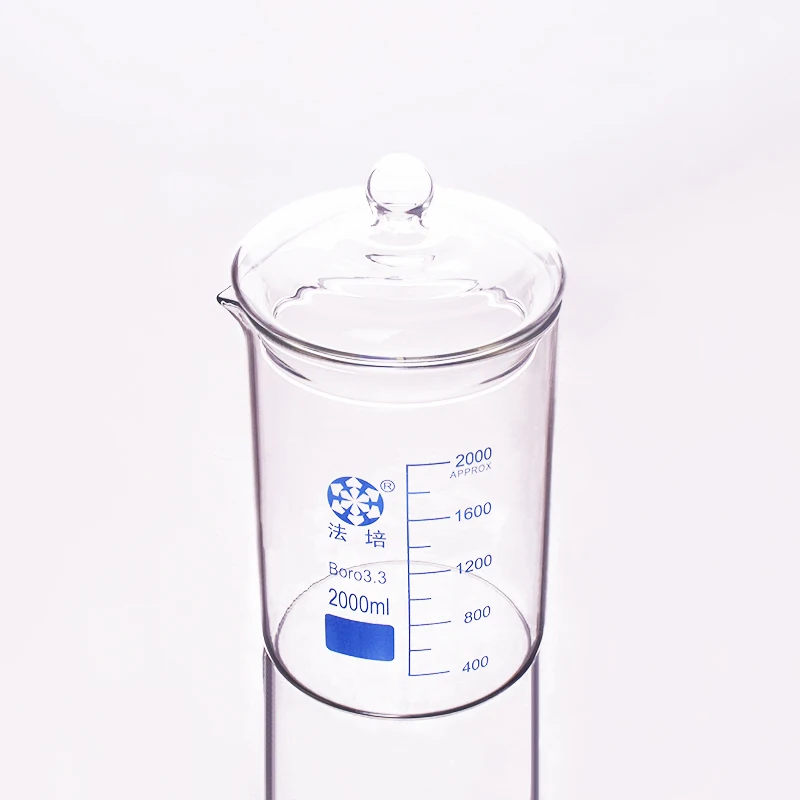 

Beaker in low form with spout,Capacity 2000ml,Laboratory beaker