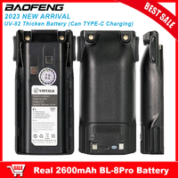 Baofeng Walkie Talkie UV-82 Battery Type-C Charge Original 2800mAh Battery Compatible With UV-8D/82HP/89 etc Two Way Radios