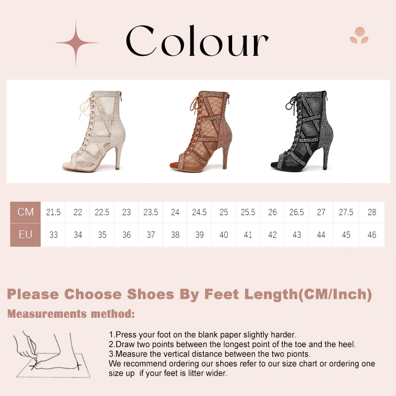 SWDZM Women Dance Boots Full Rhinestone Jazz Latin Dance Shoes Shining Dancing Boots Sexy Thin Heels Women Ladies Dancing Shoes - Image 2