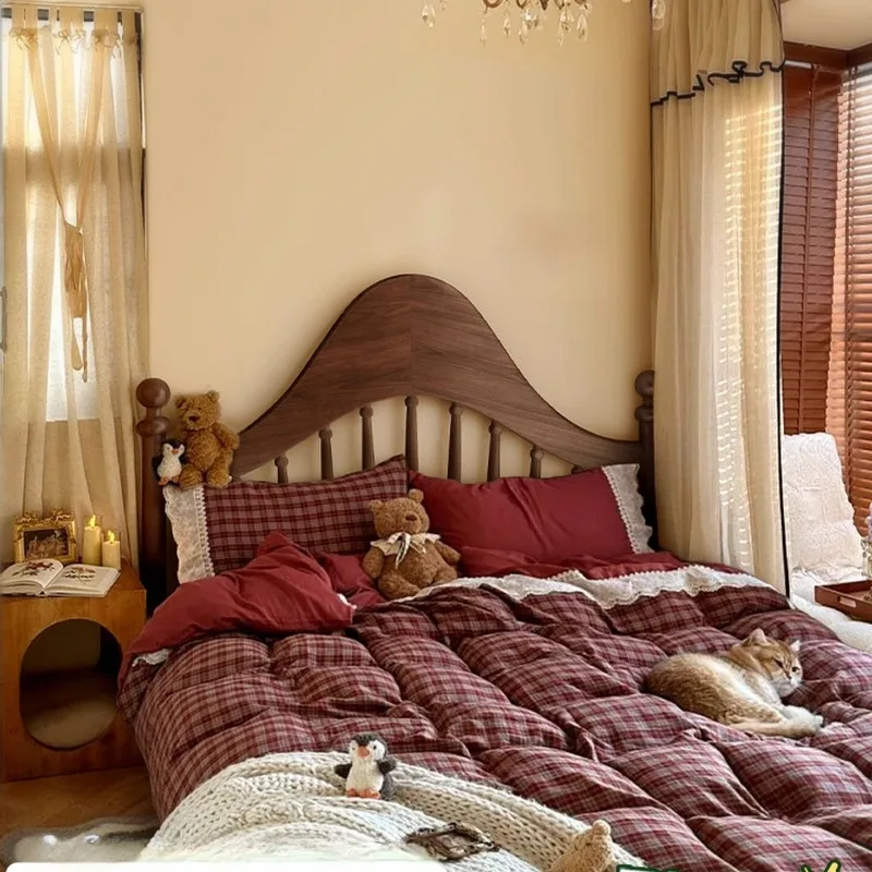 

Normal Nordic Wooden Kids Beds Decoration Simple Modern Style Children Beds Frame Design Single Lit Enfant Furniture For Home