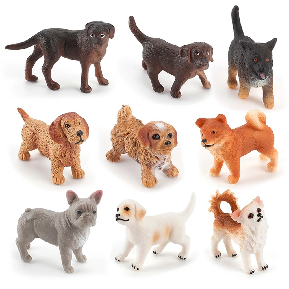 Puppy Figures Fairy Garden Accessories Simulation Dog Animal Model Micro Landscape Dog Figurine Children Educational
