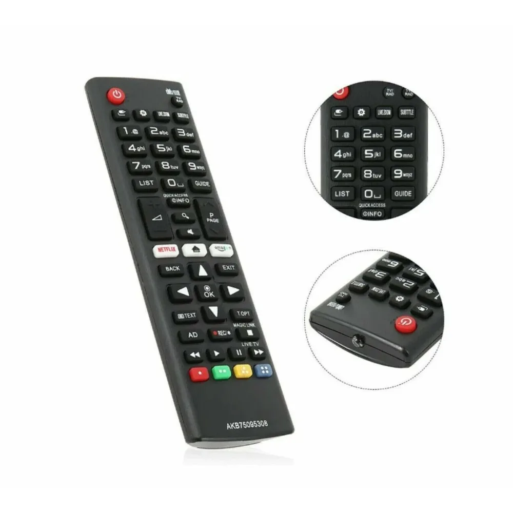 NUEVO AKB 75095308   REPUESTO DE TV CONTROL REMOTO SMART TV LED 3D HDTV NETFLIX BOTON
