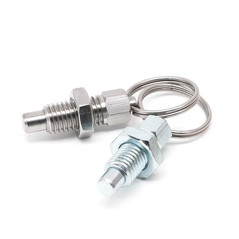 Stainless Steel Index Plungers M6 M8 M10 M12 M16 Zinc Plated Hand Retractable Spring Locating Indexing Ring Plungers