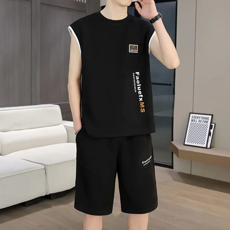 Boys Basketball Sports Suit Teen Summer Sleeveless Vest Shorts Set Breathable Loose Quick Dry Two Piece Activewear