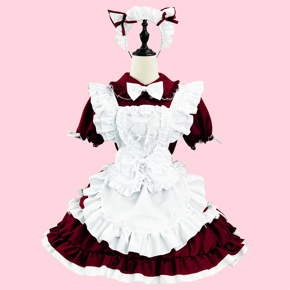 أنيمي الأسود لطيف أكيهابارا لوليتا فستان خادمة فاخر زي تأثيري خادمة دعوى ل نادلة خادمة ملابس تنكرية للحفلات حجم كبير #5