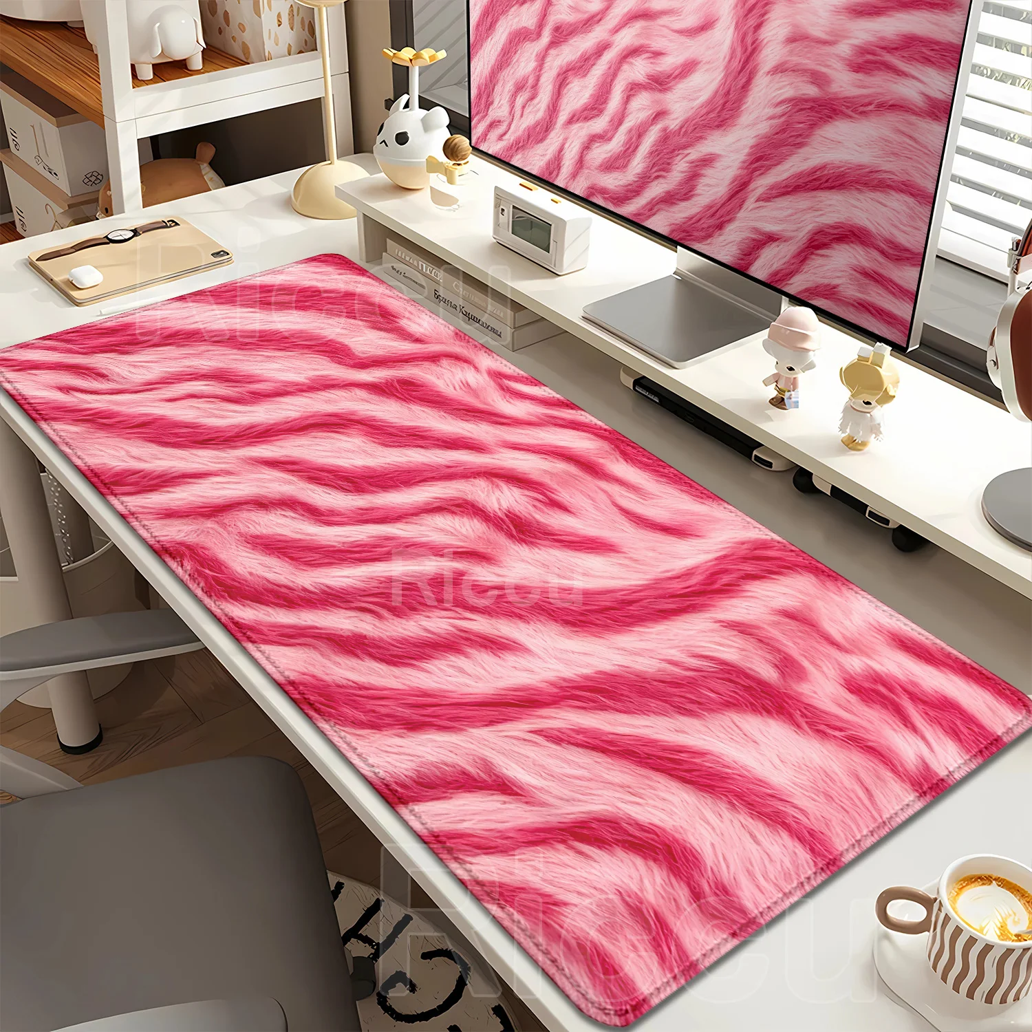 Fashion trend leopard print Mousepad HD Printing Computer Gamer Locking Edge Non-slip Mouse Pad XXL Keyboard Desk Pad Office