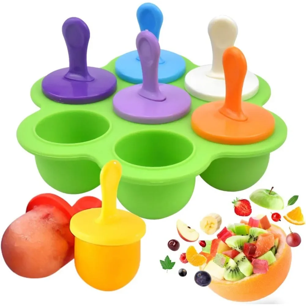 Ice Pop Mould, Reusable Ice Lolly Moulds Ice Lolly Makers, Popsicle Moulds for Kids- Food Grade, BPA Free, Dishwasher Safe