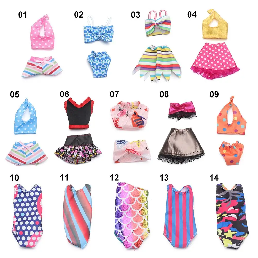 1Pcs Dolls Swimsuit Doll Dress Clothes Swimming Clothes Short Pants Sports Wear Daily Suit DIY Doll Clothes Accessories