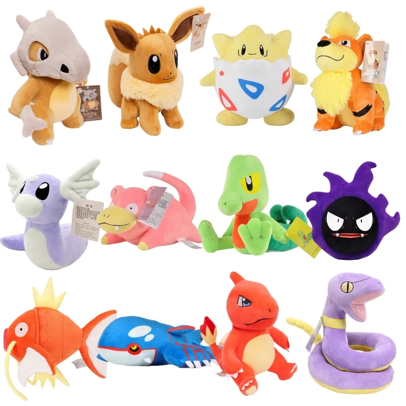 

12 Styles Genuine Pokemon Plush Dolls Toys Cute Cartoon Anime Figure Eevee Cubone Stuffed Plush Pillow Dolls Kid Birthday Gift