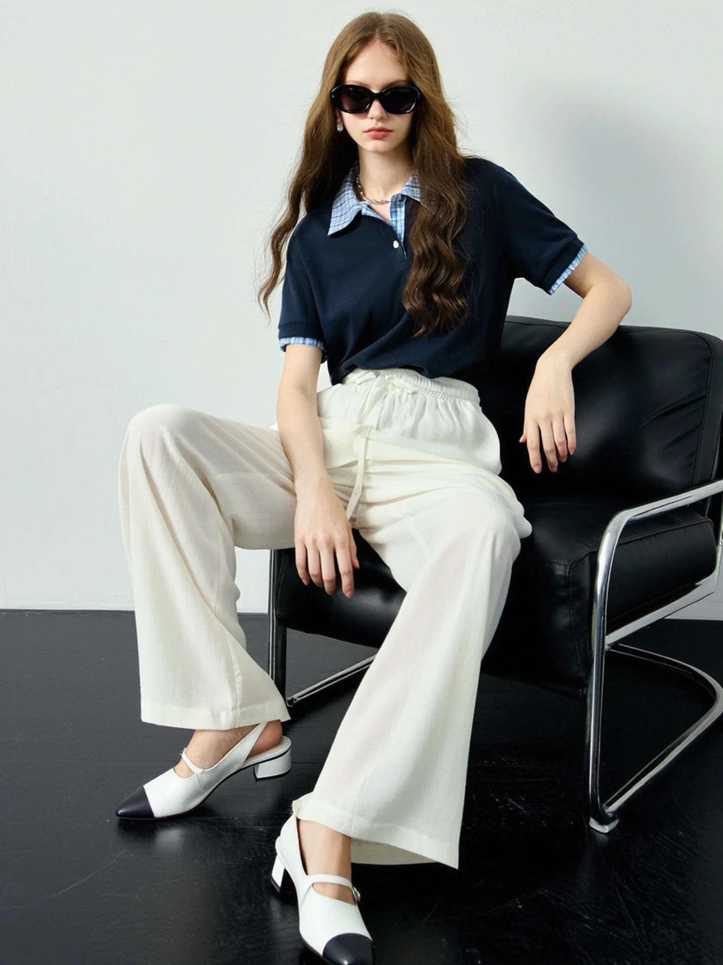

HUAAPPUW Shirt Short Sleeve Women's T-shirt College Style Contrast Color Fake Two-Piece Spring Summer New Arrival Cotton...