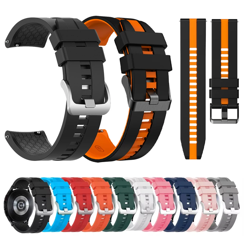 Correa de 20 a 22mm para Realme Watch 3 2 S pro, Correa deportiva de silicona para Fossil GEN 6 GEN5 5E, pulsera de reloj inteligente de 44mm