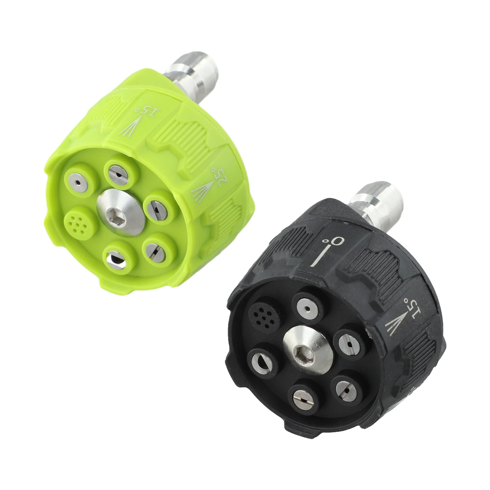 Automatic Pressure Washer Nozzle Green 6-In-1 Power Wash Nozzle Robust Compatibility Efficient Cleaning Options