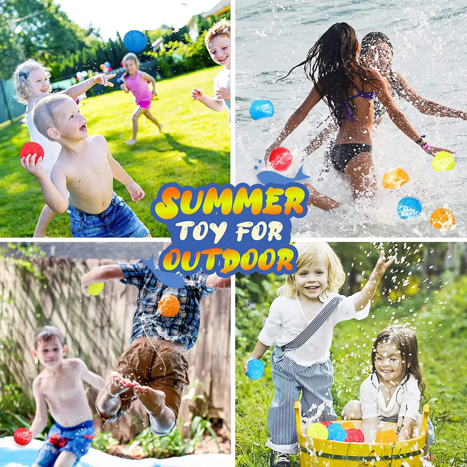 12 Pack Herbruikbare Water Ballonnen Zelfsluitende Quick Fill Water Bom Splash Bal Speelgoed Feestartikelen Voor Zomer Outdoor Zwembad party