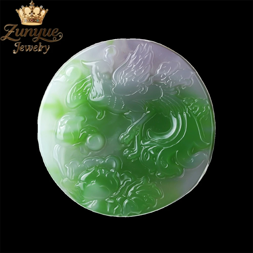

Natural Hetian Jade Phoenix Peony Jade Pendant Luxury Quality Jewelry Fashion Jewelry Best Selling Exquisite Charms Popular