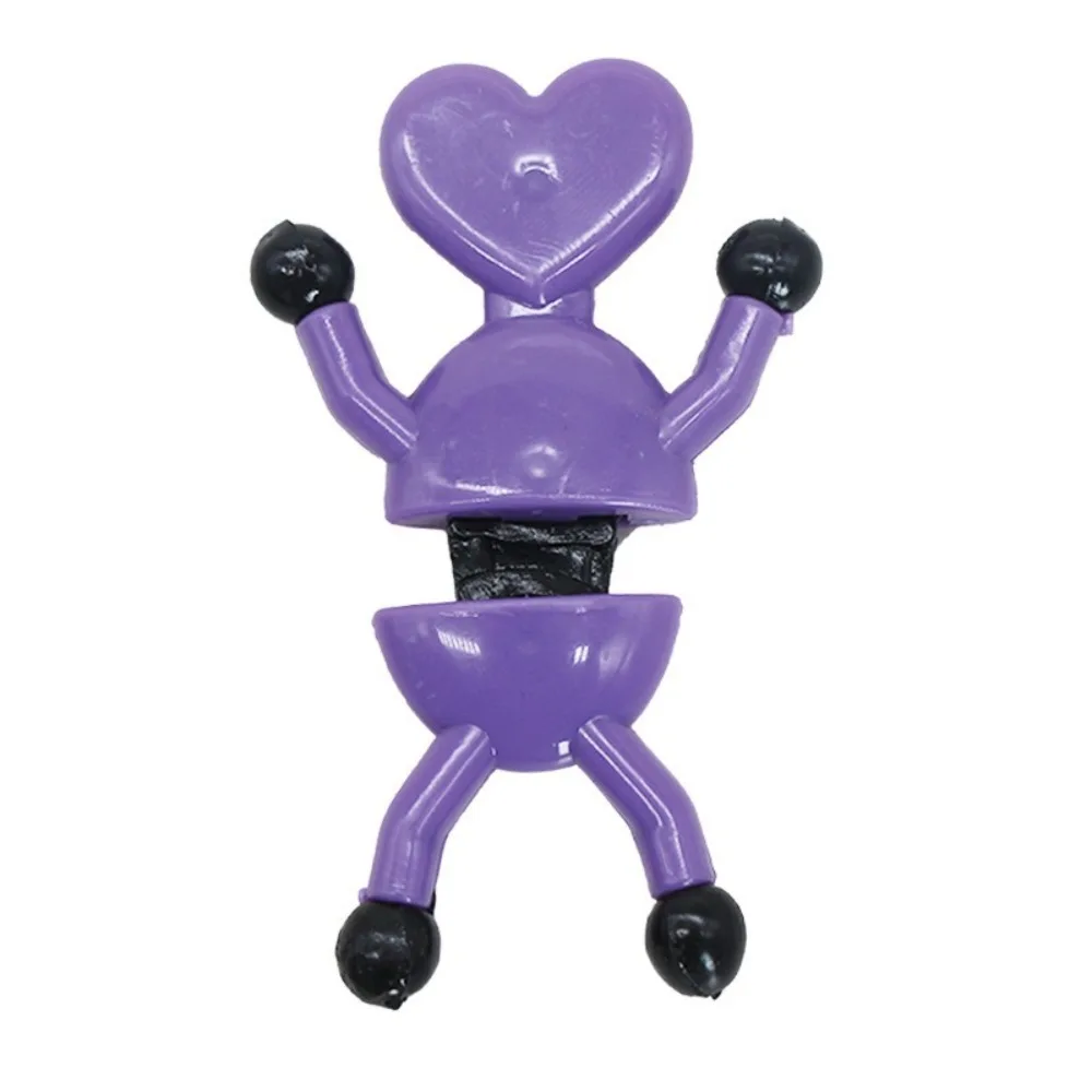

12Pcs/Set 3.1inch Wall Climbing Toys Heart Shape Sticky Climb Elf Toy Stretchable Multi-color Stress Relief Toys Classroom