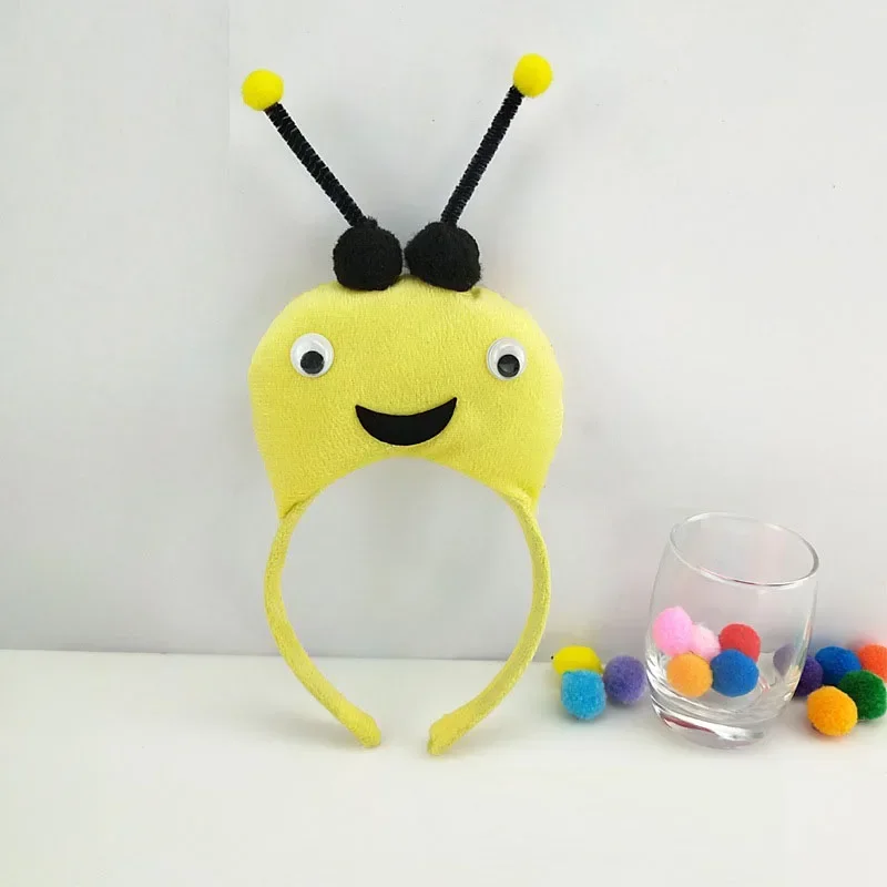 Volwassenen Kinderen Pluche Kinderen Jongen Bijenoren Hoofdband Dierenhaarband Cadeau Verjaardagsfeestje Cosplay Kostuum Halloween Kerstmis