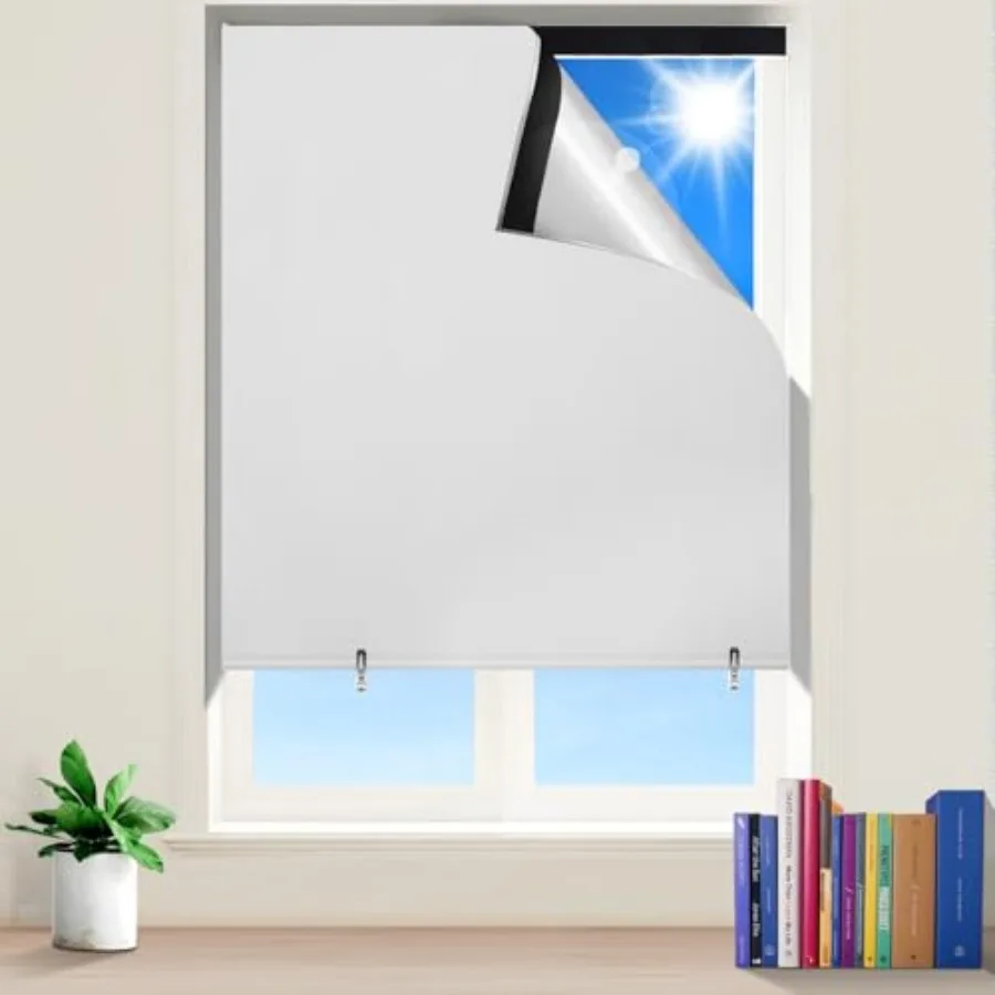 

Hezbjiti 2Pack out Shades for Indoor Windows, Portable out Curtains No Drilling or Tools, UV Protection, Temporary Window Rolle