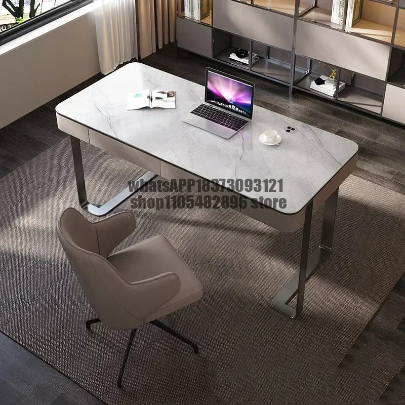 Modern Minimalist Office Desk Aesthetic Nordic Crafts Standing Office Desk European Trendy Furniture