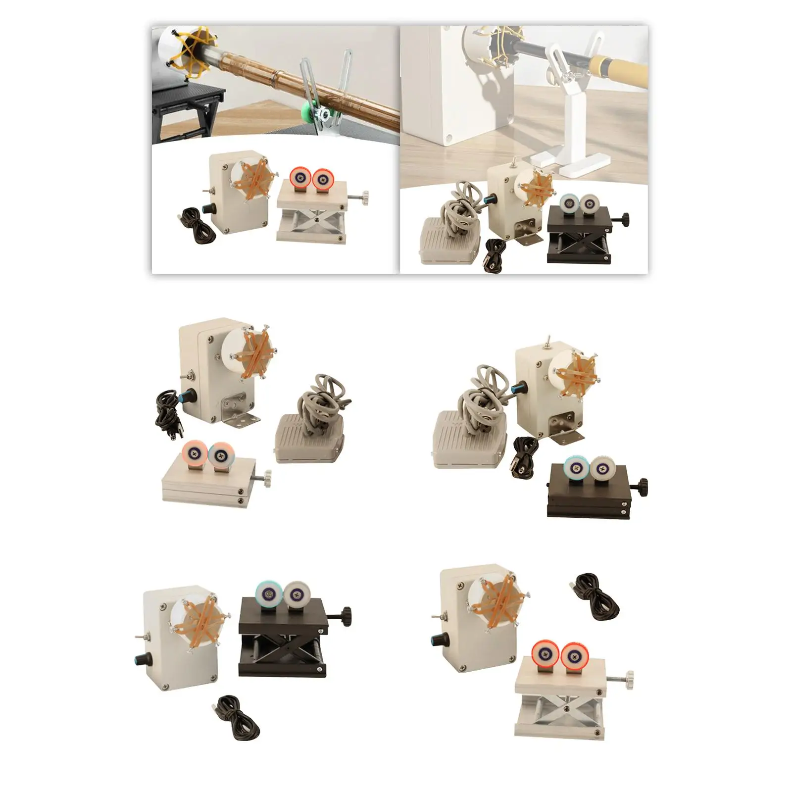 

DIY Winding Machine Fishing Tools Professional Speed Adjustable Rod Dryer Epoxy Painting Portable Rod Building Tool Fittings