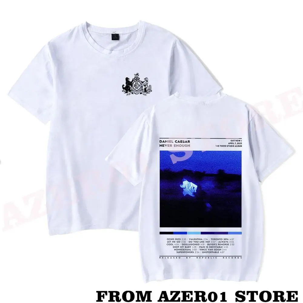 Daniel Caesar Tour Merch T-shirt Print Summer Men/Women Streetwear Tshirt Shirt Short Sleeve New Logo Tee