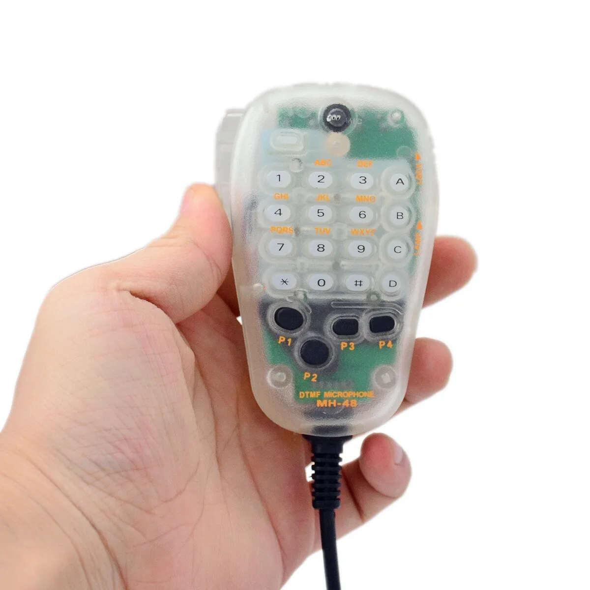 MH48A6J Micorphone DTMF Keyboard Transparent Shell Design for YAESU FT1807 FT7900R FT8900R FT1500M 7100M Mobile Radio Ptt Mic