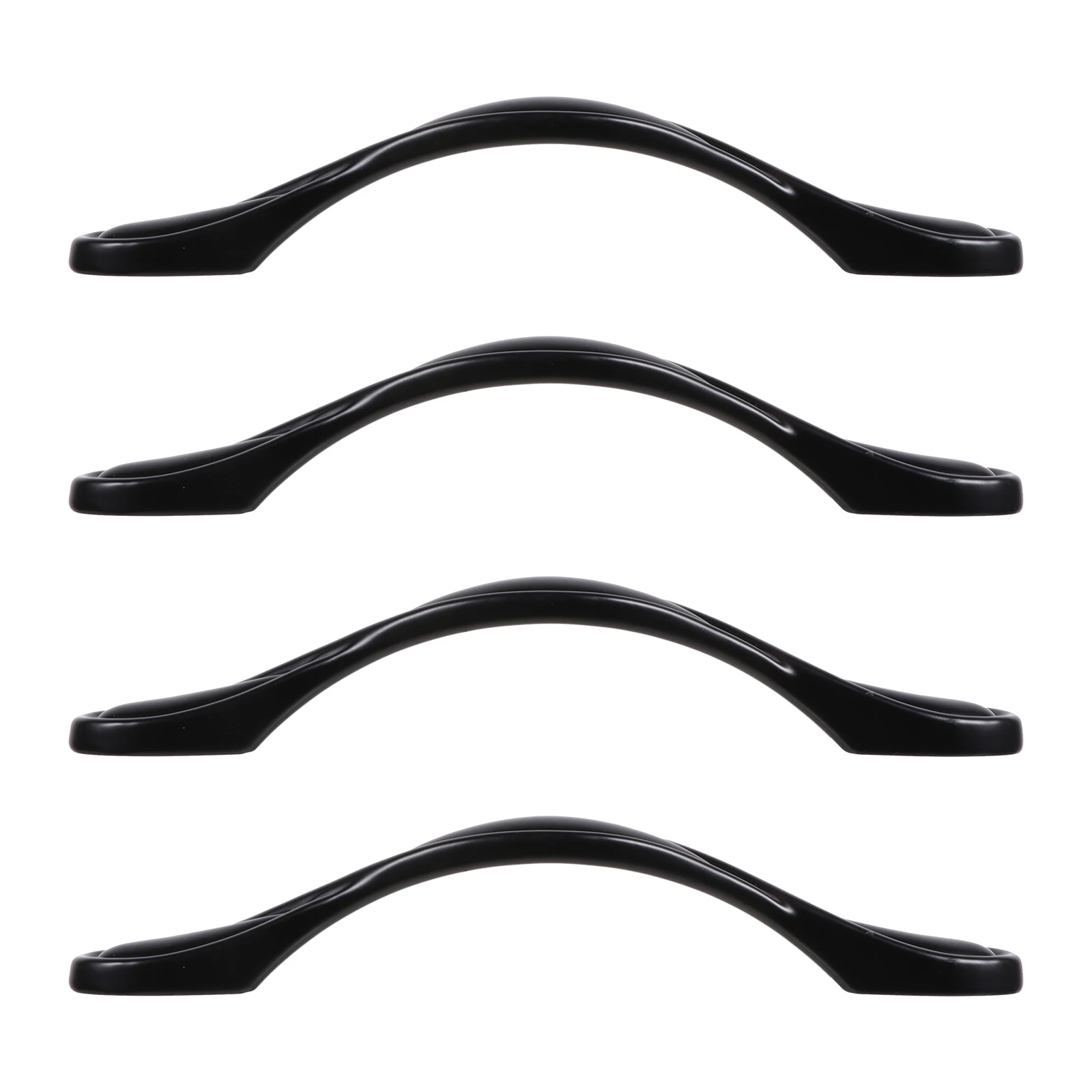 

4pcs Black Cabinet H les Zinc Alloy Drawer Pulls Furniture Hardware Supply Kitchen Cupboard Decor