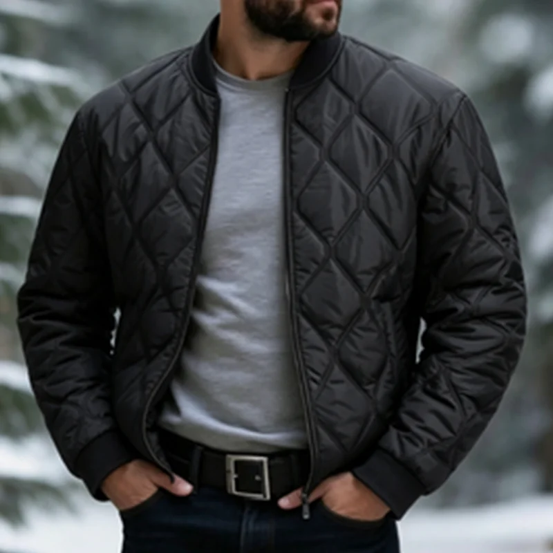 Winter Warm Fashion Men Parkas Coats Casual Baseball Collar Cotton Jackets Windproof All-match Male Clothing Solid Color New