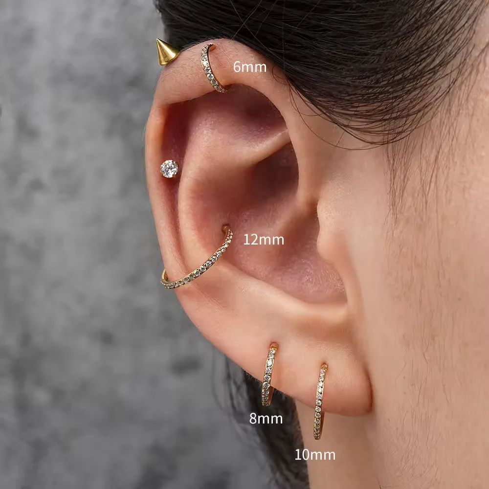 1/10PCS Stainless Steel Round  - Septum Clicker Ring 评论和价格