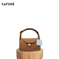 Fashion CAFUNE Ladies Leather CAFUNE 2024 Stance Wallet Shoulder Messenger Handbag Trapezoidal Large Size Bag Hot