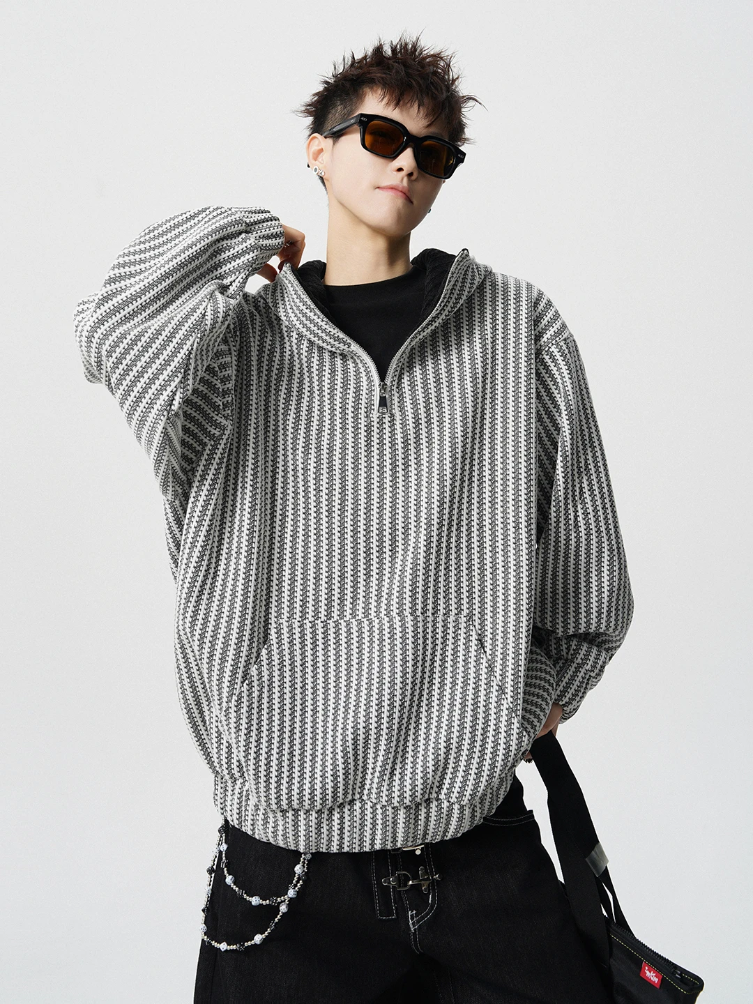 

Мужская толстовка с капюшоном Thiened Fce, свободная посадка, американский сле, осень-зима, повседневная одежда, длинное волокно из полиэстера