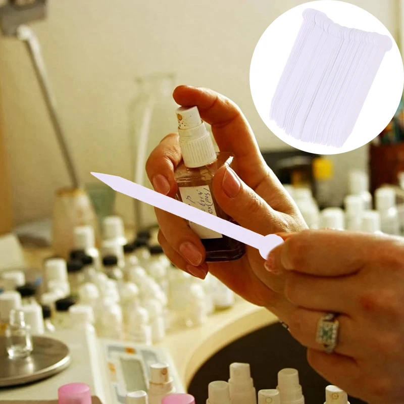 100Pcs Aromatherapy Tester Paper Perfume Test Paper Strips Oils Testing Strip For Fragrances Essential Oils Spice