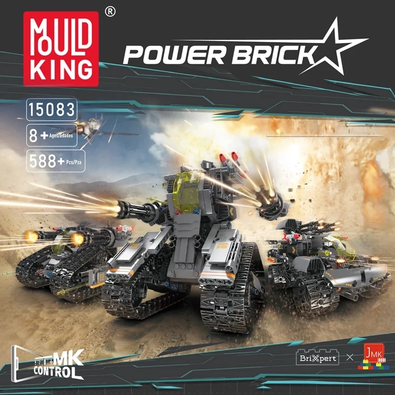 MOULD KING 15083 Technical Unique 3 in 1 Changing RC Robot DIY Toy Buliding Brick Assembly Robot Puzzle Model Kid Christmas Gift