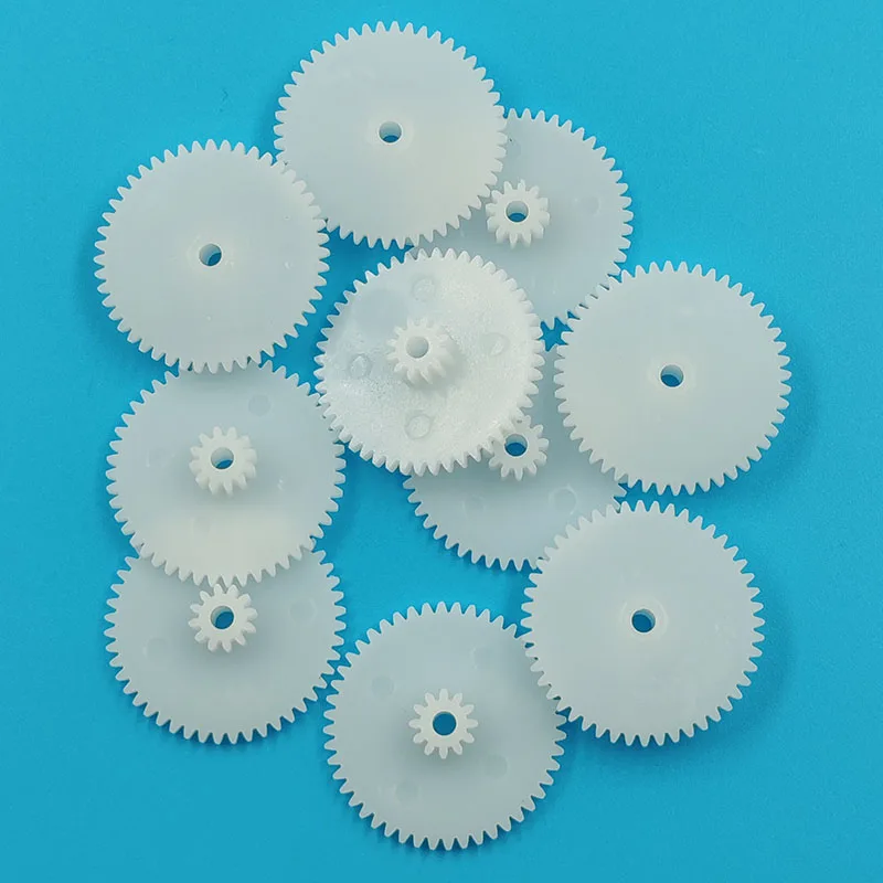 48122.5A 0.5M Double-Layer Plastic Gear 25MM Diameter 48+12 Tooth 2.45mm Stacked Gear Motor Toy Accessories 10PCS/LOT
