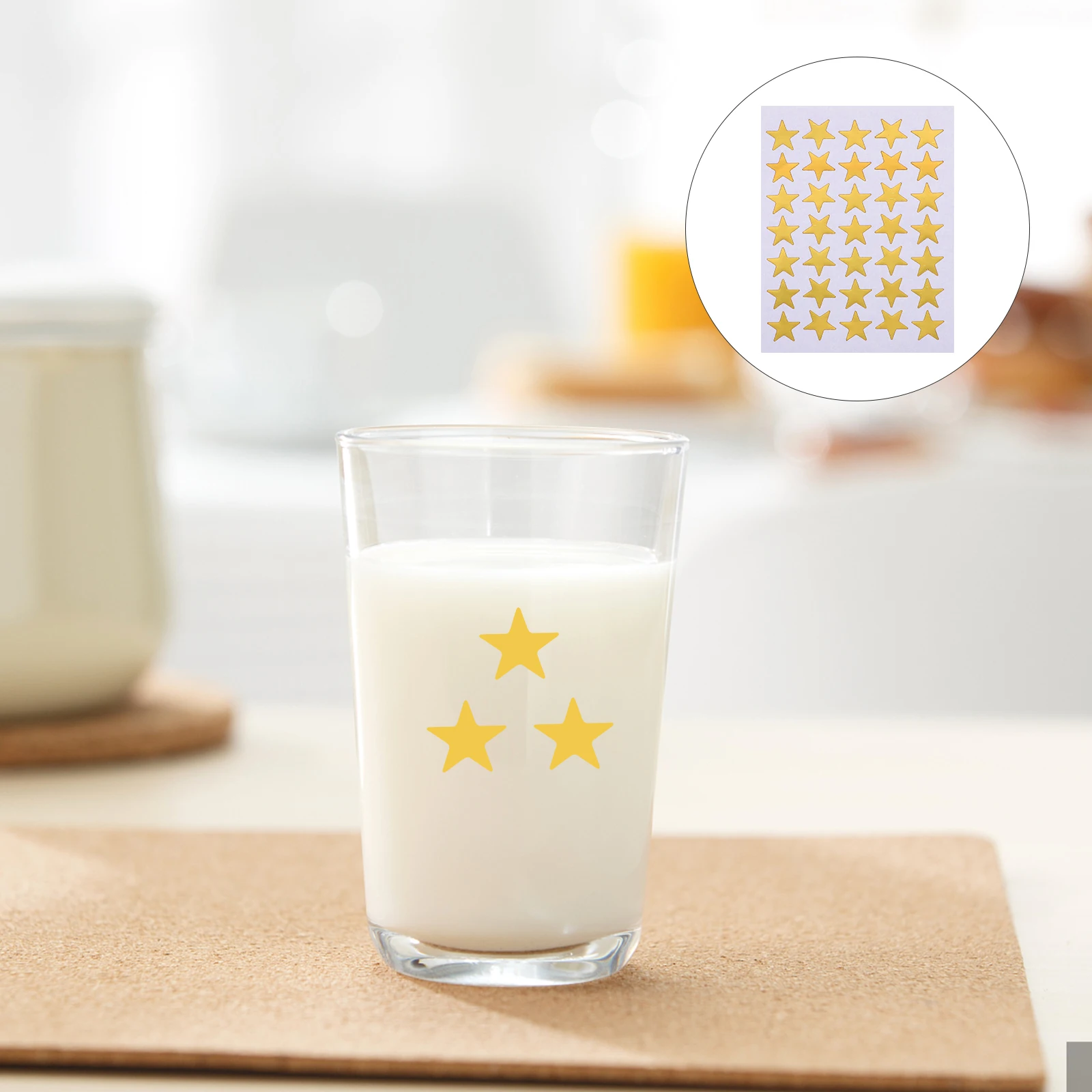 

10 Sheets Five pointed Star Stickers Golden Reward Labels for Kids School Office Craft Self adhesive Stationery