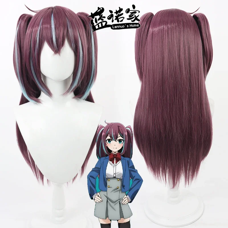 Akoya Matama Cosplay Pruiken Gushing over Magische Meisjes Akoya Matama 65 cm Gemengde Paardenstaart Pruik Synthetisch Haar Hittebestendige