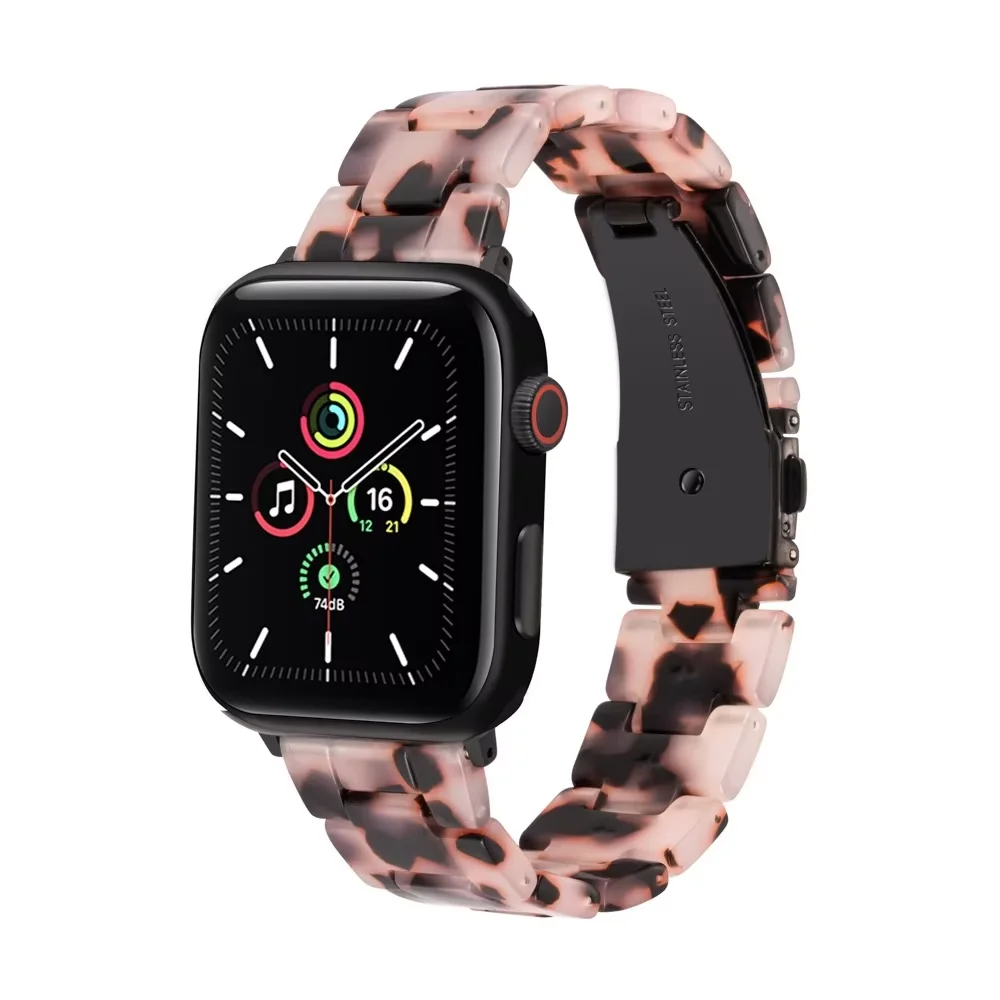 Harz-Uhrenarmband für Apple Watch 6 5 4 Band 42 mm 38 mm transparenter Correa-Gürtel für iWatch 6 Serie 5 4 3/2 Armband 44 mm 40 mm – Detail 4