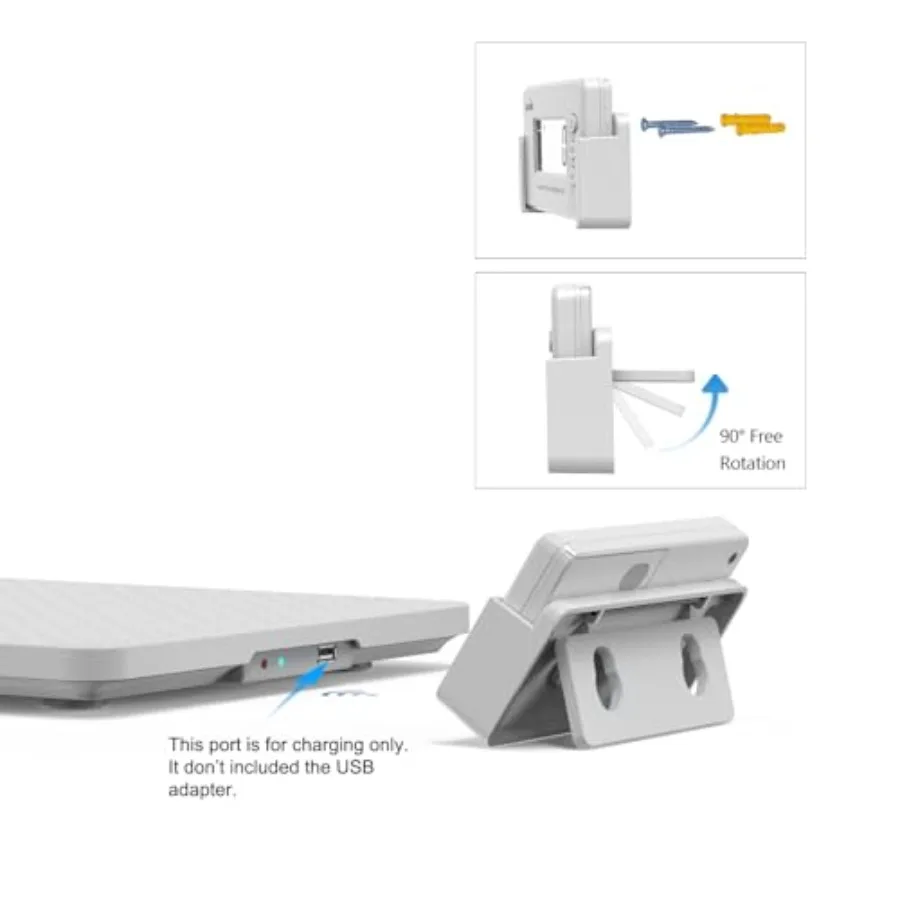 Medical Grade Floor Scale, Ultra Thin Portable Medical Scales for Home, Office, Hospital Physician Use, White ABS Plastic, 440l