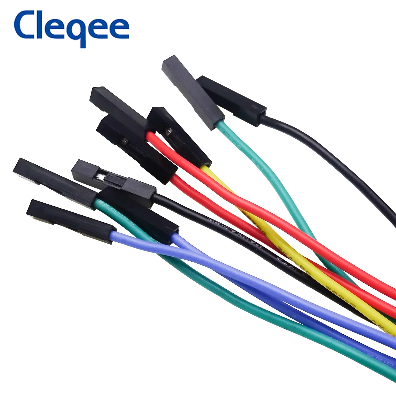 Cleqee P1530 10PCS Dupont Female Head Jumper Wire To 4mm Stackable Banana Plug for Breadboard PCB DIY Kit