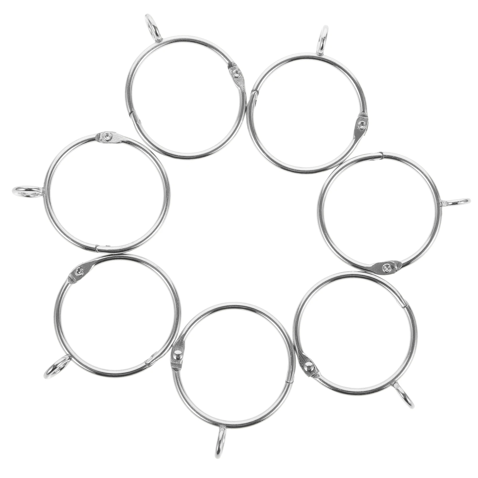 

20pcs Curtain Ring Hooks Stainless Steel Shower Eyelet Rings for Drapes Silent Design Easy Installation Curtains