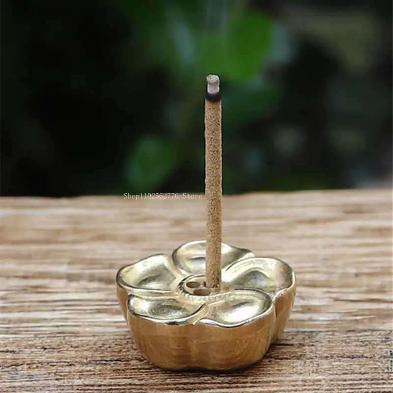 Pure Copper Three Hole Line Incense Plum Blossom Incense Insert DIY Home Zen Incense Burner Accessories Creative Incense Device