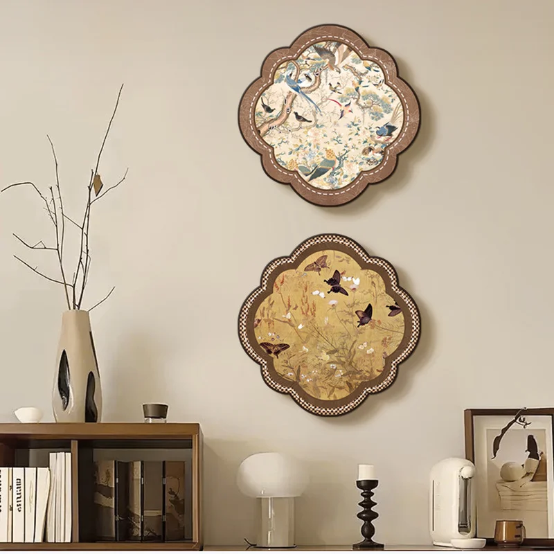 

Middle ancient style combination entrance decoration painting, sofa background wall, living room hanging painting, corridor cor