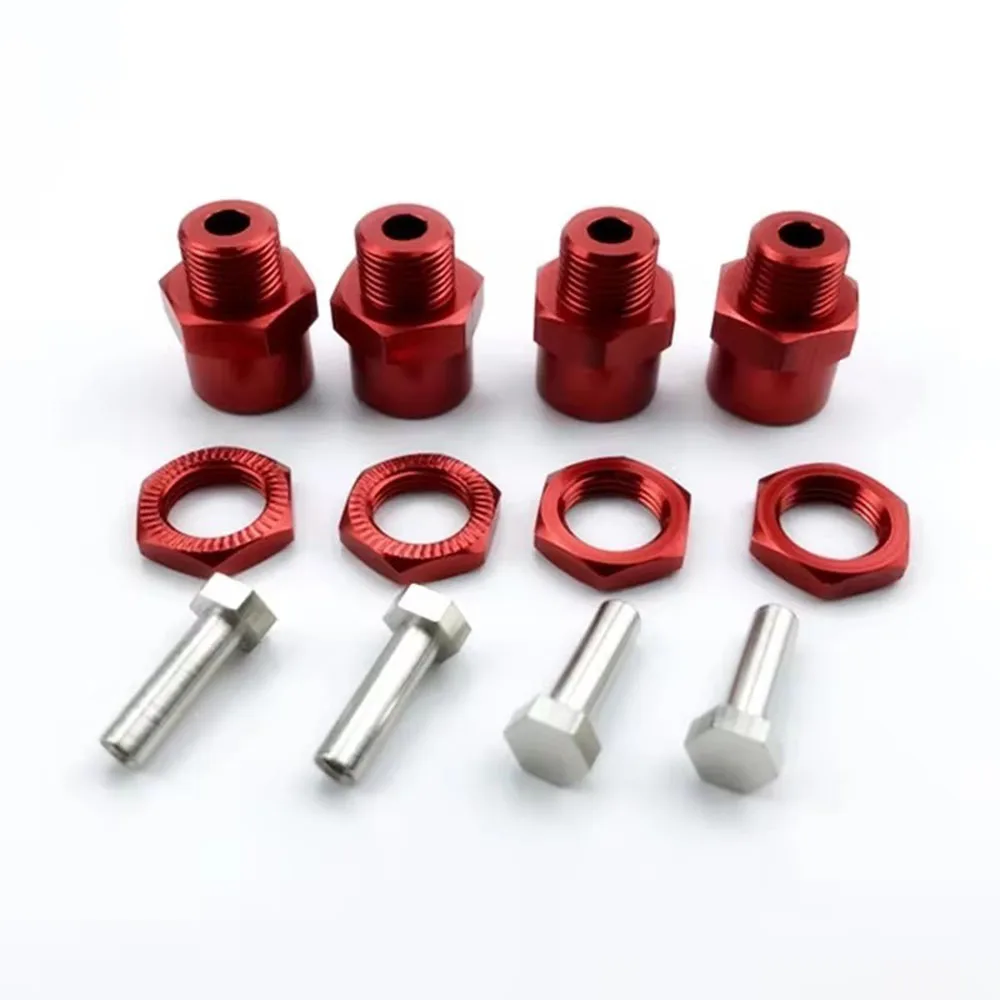 4PCS Aluminum Alloy 12mm To 17mm Wheel Hex Hub Conversion Adapter for 1/10 RC Car and Upgrade 1:8 tires